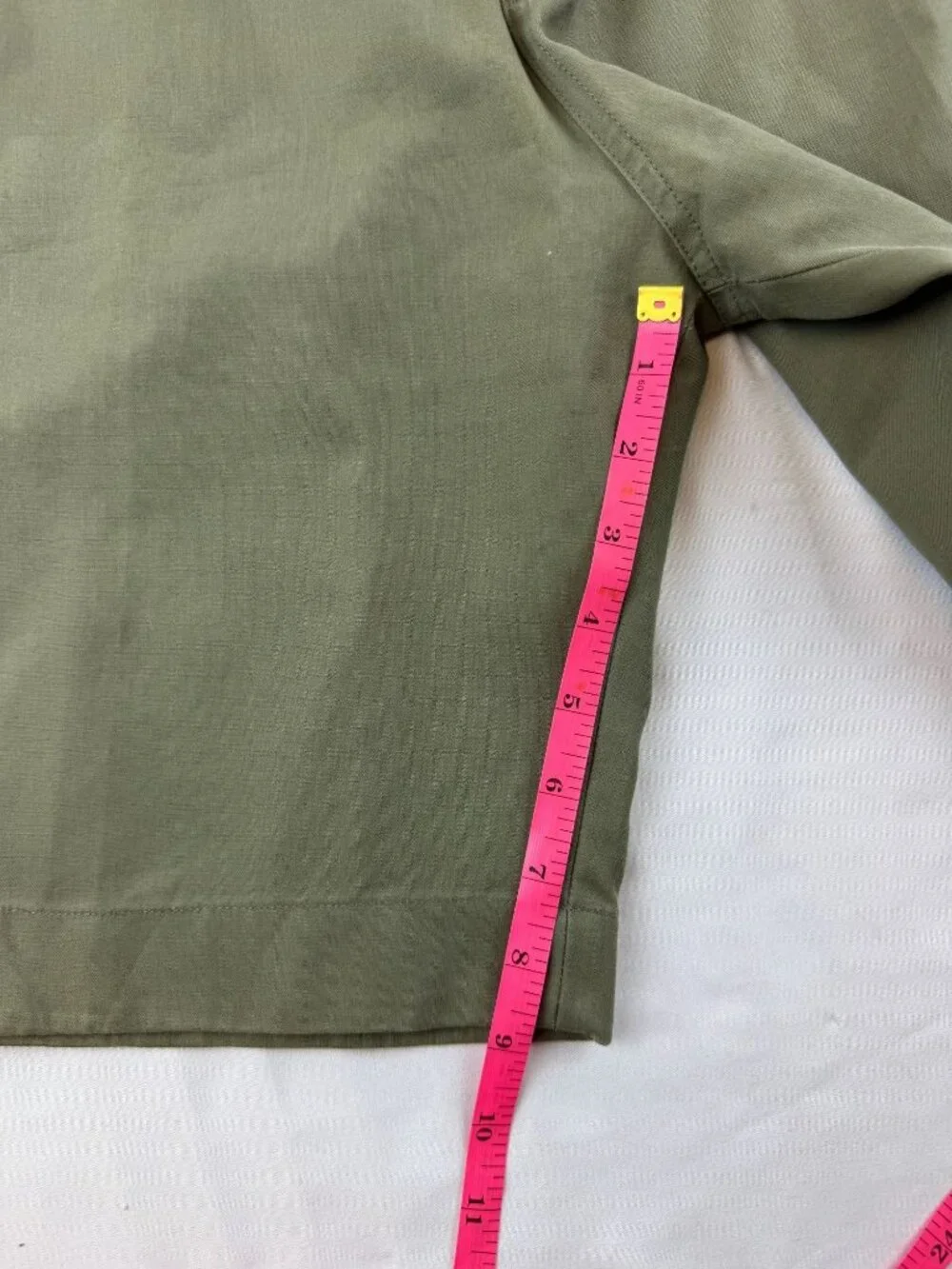 Studio Nicholson Berruti Shorts Olive Cotton Double Side Adjusters Tailored Berm - Picture 6 of 6